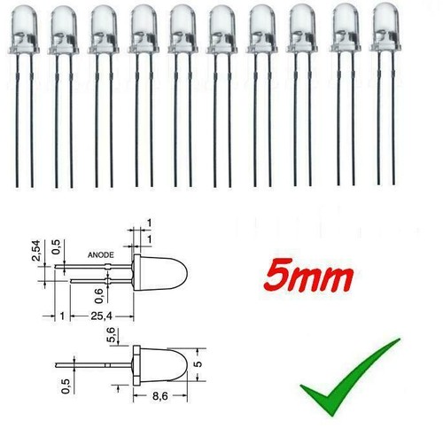 10pz diodo led - 10pz,