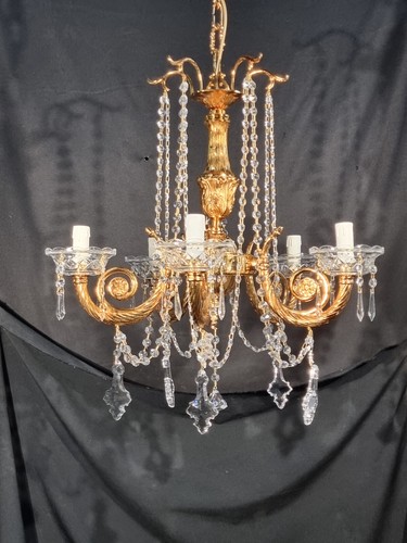 Lampadario ottone fusione 5 - lampadario, di