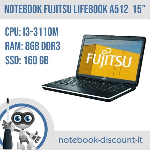 Notebook fujitsu lifebook - fujitsu, a512