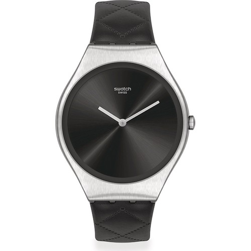 Orologio swatch black - swatch, quilted