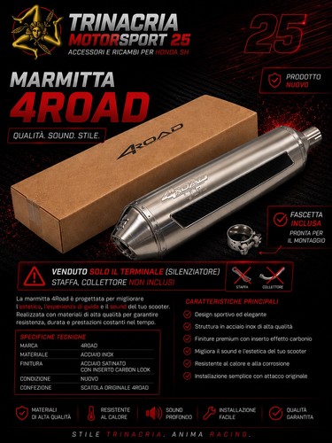 Marmitta leovince 4road - marmitta,