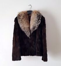 Pelliccia Giacca di Testine di Visone e collo Volpe taglia 46 - NUOVO