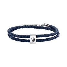 Bracciale maserati leather blu - bracciale,