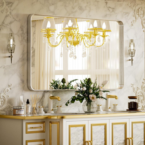 Specchio bagno moderno argento