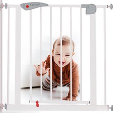 Cancelletto di Sicurezza per Bambini Animali Domestici Cani Barriera Scala Porta Casa Sicuro Protezione 70x76cm