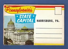 cartolina busta pieghevole Pennsylvanias Harrisburg  12 immagini  non viaggiata 