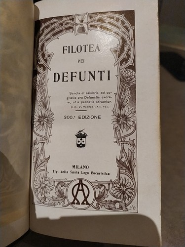 Antico libro filotea dei - antico,