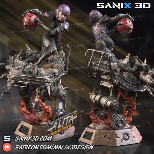 Figurine hauteur 28cm alita - hauteur,