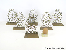 6 REGGILIBRI IN METALLO VINTAGE ANNI '60  FERMALIBRI ANTISCIVOLO DESIGN VA6