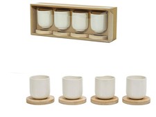 Set 4 tazzine da caffè bianco