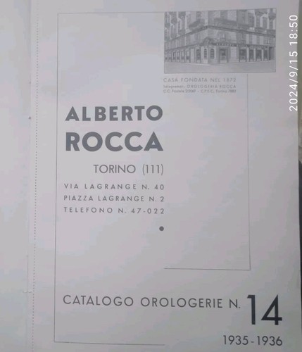 Orologi catalogo 1935 - catalogo, 14,1935/ditta