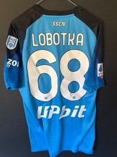 Maglia Napoli preparata match Issued Lobotka serie a scudetto special patch