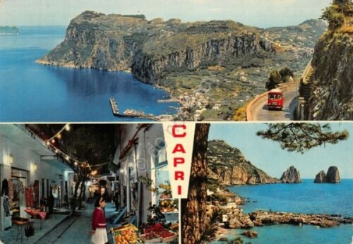 Cartolina capri vedute - capri,