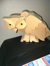 Vintage OWL, Wood Hand Carved