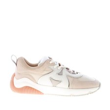 HOGAN scarpe donna sneaker H597 in camoscio e tessuto beige più avorio