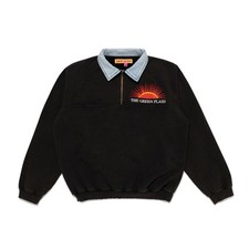 Pile mezza zip denim flash