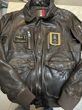 GIUBBOTTO ANTI G PILOTA AERONAUTICA MILITARE PILOTA IN PELLE TAGLIA 52