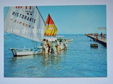 GRADO bagni animata barca vela RISTORANTE ZIPSER Gorizia vecchia cartolina 512