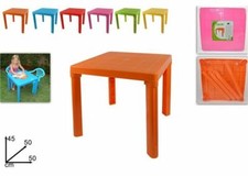 TAVOLO PER BAMBINI BABY PLASTICA COLOR QUADRATO PZ.1 COLORE ASSORTITO CM 50X50
