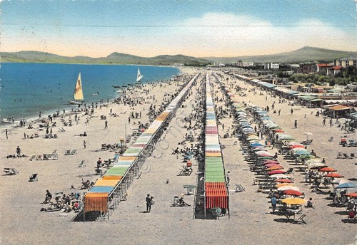 Cartolina riccione spiaggia - cartolina,