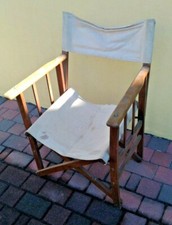 sedia seggiola regista legno faggio borchie ottone anni '50 arredamento