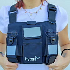 HYTERA portaradio pettorina Porta Doppia Radio in cordura alta visibilità