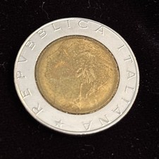 1990 Italy 500 Lire Coin