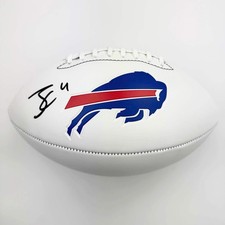 Autografato/firmato James Cook Buffalo Bills Full Size FS Logo Calcio JSA COA