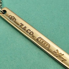 COLLANA LINGOTTO LUNGA SOTTILE TIFFANY & CO 1837 RUBEDO EDIZIONE LIMITATA COME NUOVA