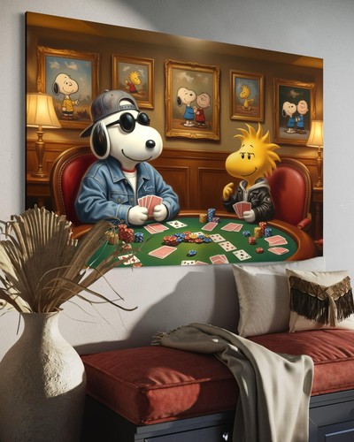 Quadro tela snoopy charlie - quadro, su