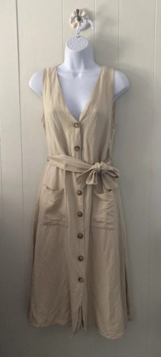 Abito oysho misto lino - lino, scollo