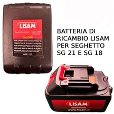 BATTERIA RICAMBIO 21V 8Ah PER SEGHETTO POTATORE ELETTRICO SG21 E SG18 LISAM
