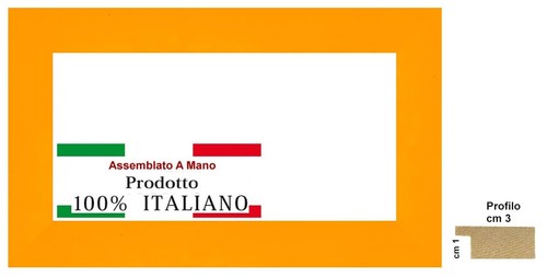 Cornice legno giallo ocra - giallo,