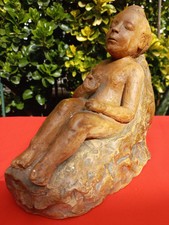 Antica scultura statuetta in