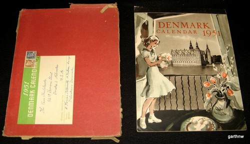 Danimarca 1951 calendario - danimarca,