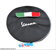 CopriRuota scorta Nero R10 tricolore con scritta Vespa 50 Special 125 ET3