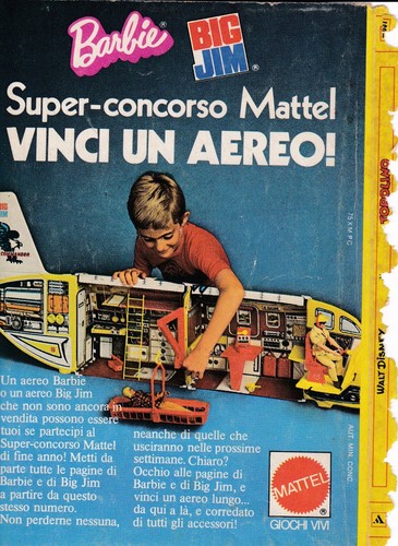 Pubblicità aereo mattel - aereo,