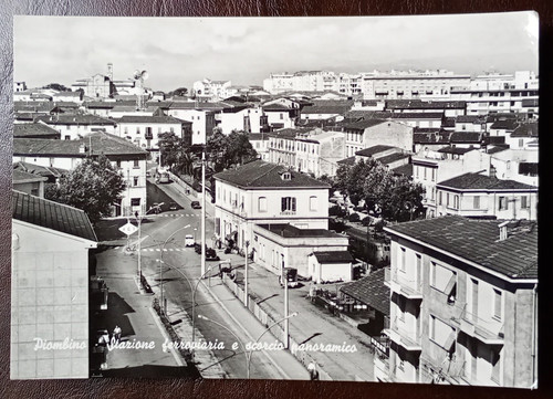 Cartolina piombino stazione - piombino,