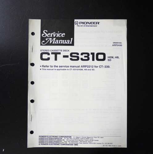 Manuale servizio cassette - manuale,