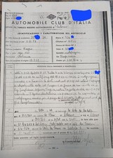 Ape AC1 1958 Motofurgone Visura Radiata D'ufficio No Targa No Libretto