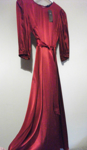 Abito midi donna rosso raso