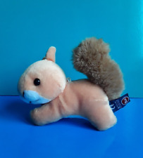 "TRUDI" peluche Scoiattolo, colore marrone,bianco e arancione, altezza 10 cm.