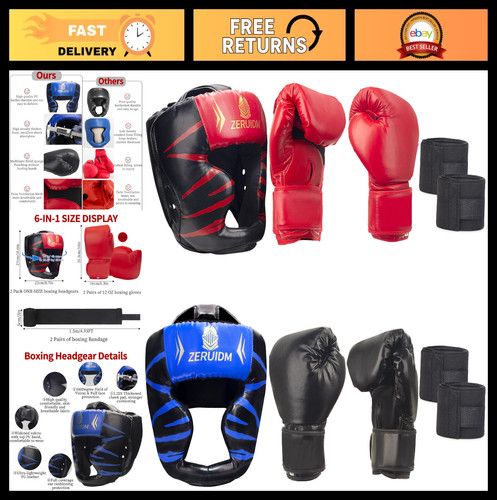 Set copricapo guanti boxe - set, e