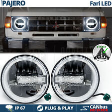 Coppia FARI Full LED Per MITSUBISHI PAJERO MK1 Luce Bianca Angel Eyes OMOLOGATI