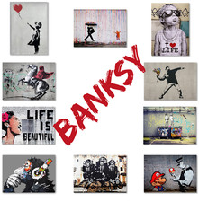 Banksy quadro stampa - banksy, tela