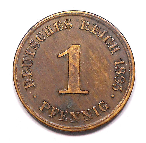 Germania 1885 pfennig xf - germania,
