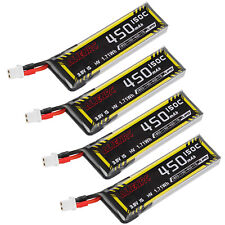 4 Pezzi 450mah 1s Hv 3,8V Lipo Batteria 150c Bt2.0 Powerwhoop Mcpx Connettore