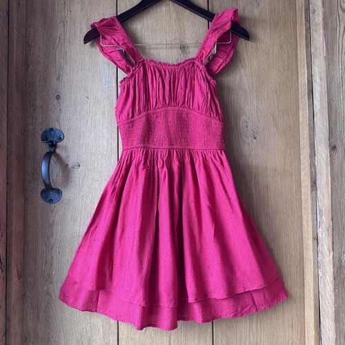 Mini abito smocked rosso