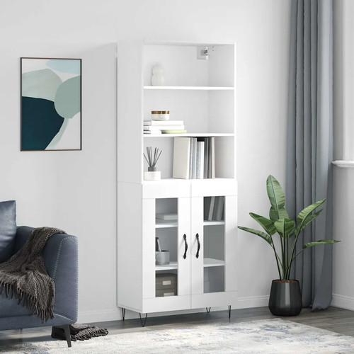 Credenza bianca 5x34x180 cm - credenza,