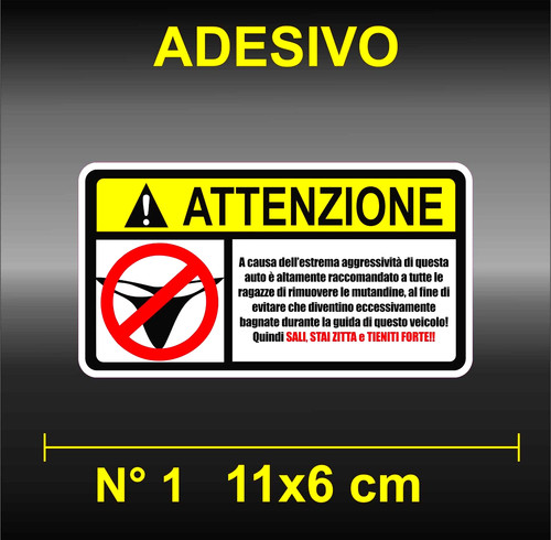Adesivi sticker attenzione - adesivi,